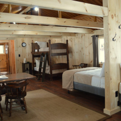 internal photo of twin pines cabins building