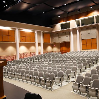internal photo of auditorium at ashland school building