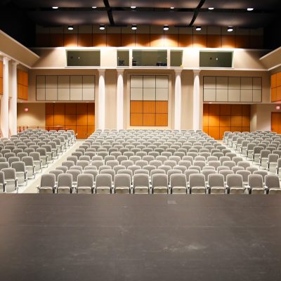 internal photo of auditorium at ashland school building