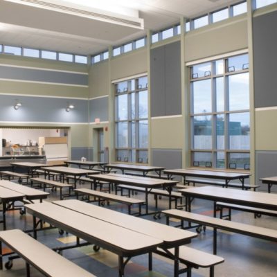 internal photo of cafeteria at jefferson village school building